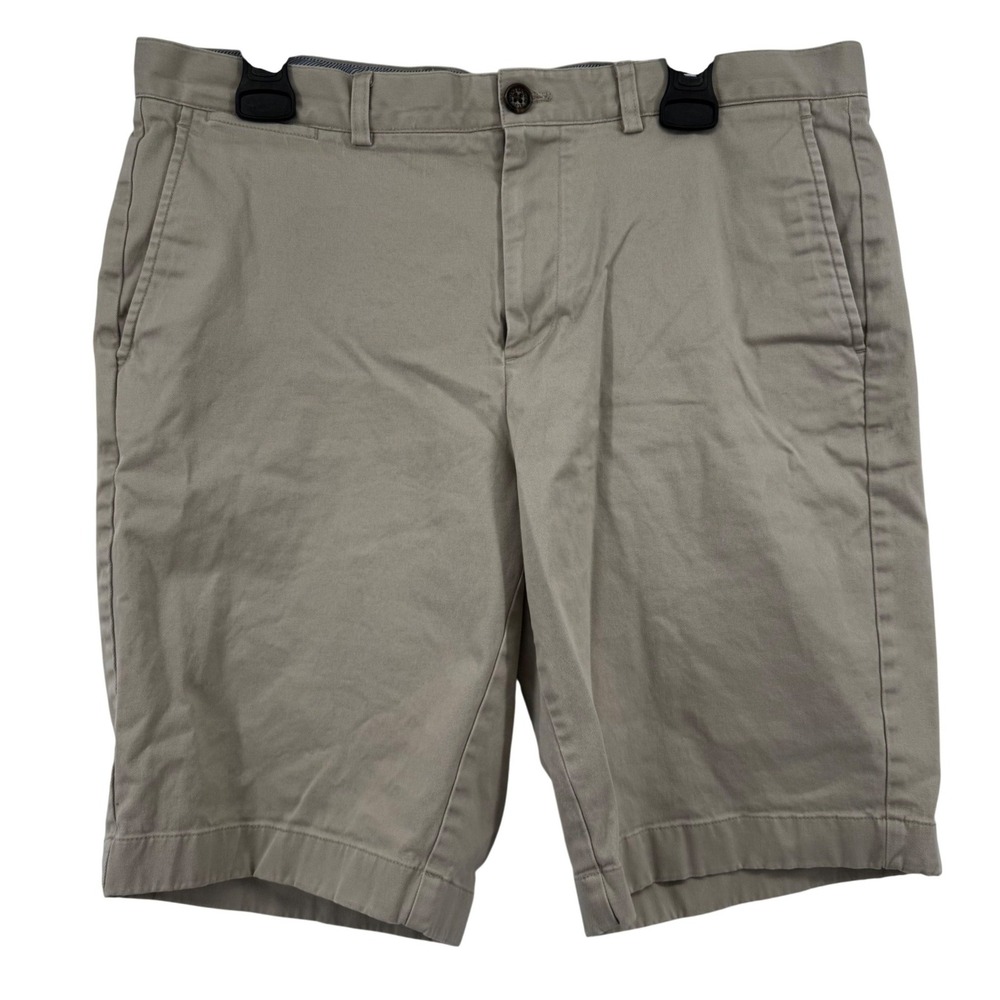 Brooks Brothers 1818 Advantage Mens Tan Khaki Chino Short Size 36 Stretch Cotton